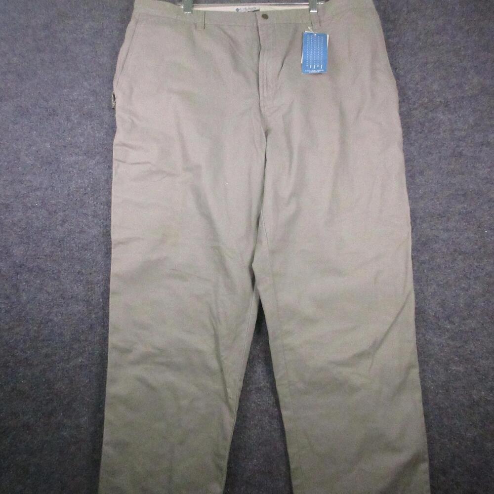 Columbia Pants Mens 44x30 Green ROC Rugged Outdoor Chino Cargo Workwear Canvas